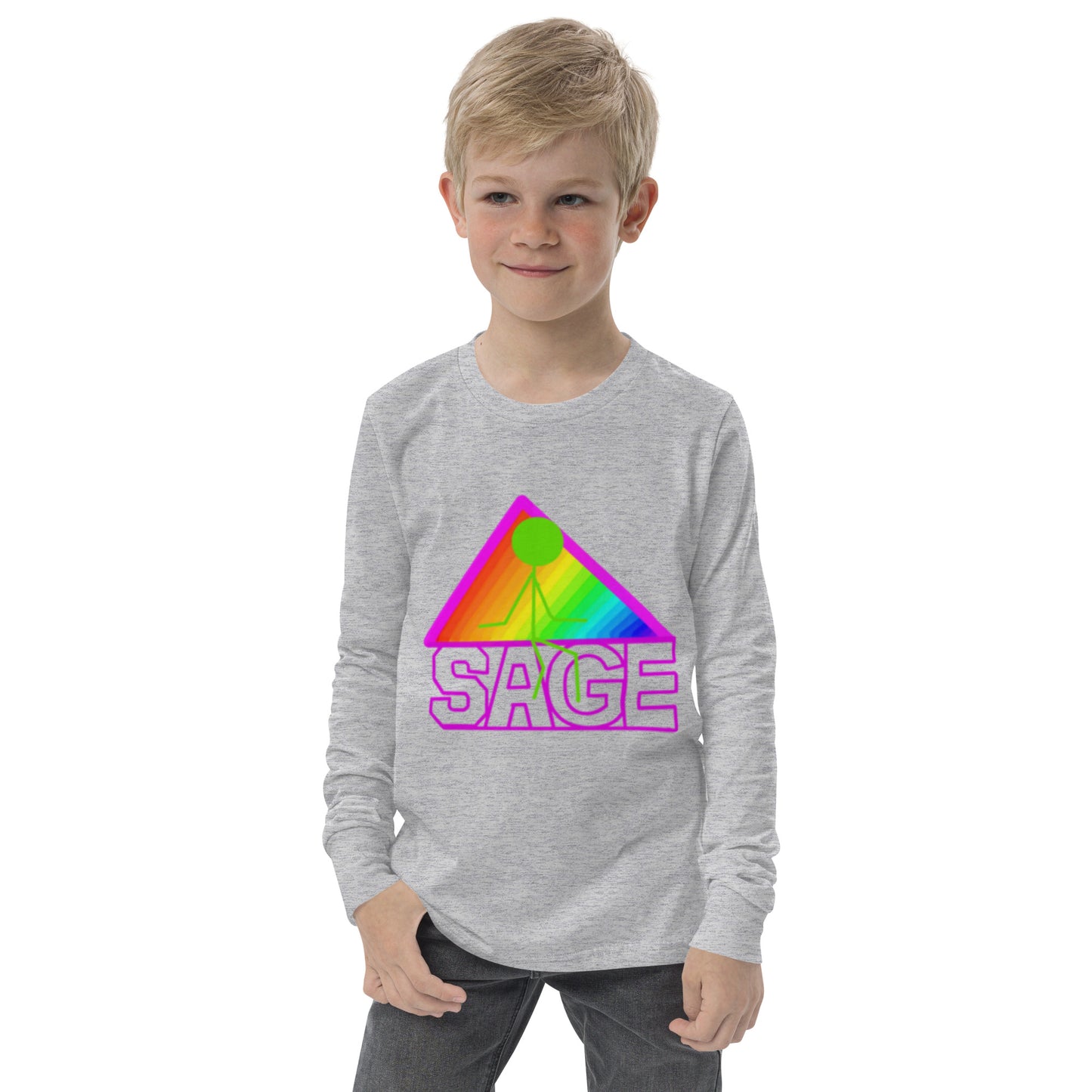 Youth long sleeve sage tee