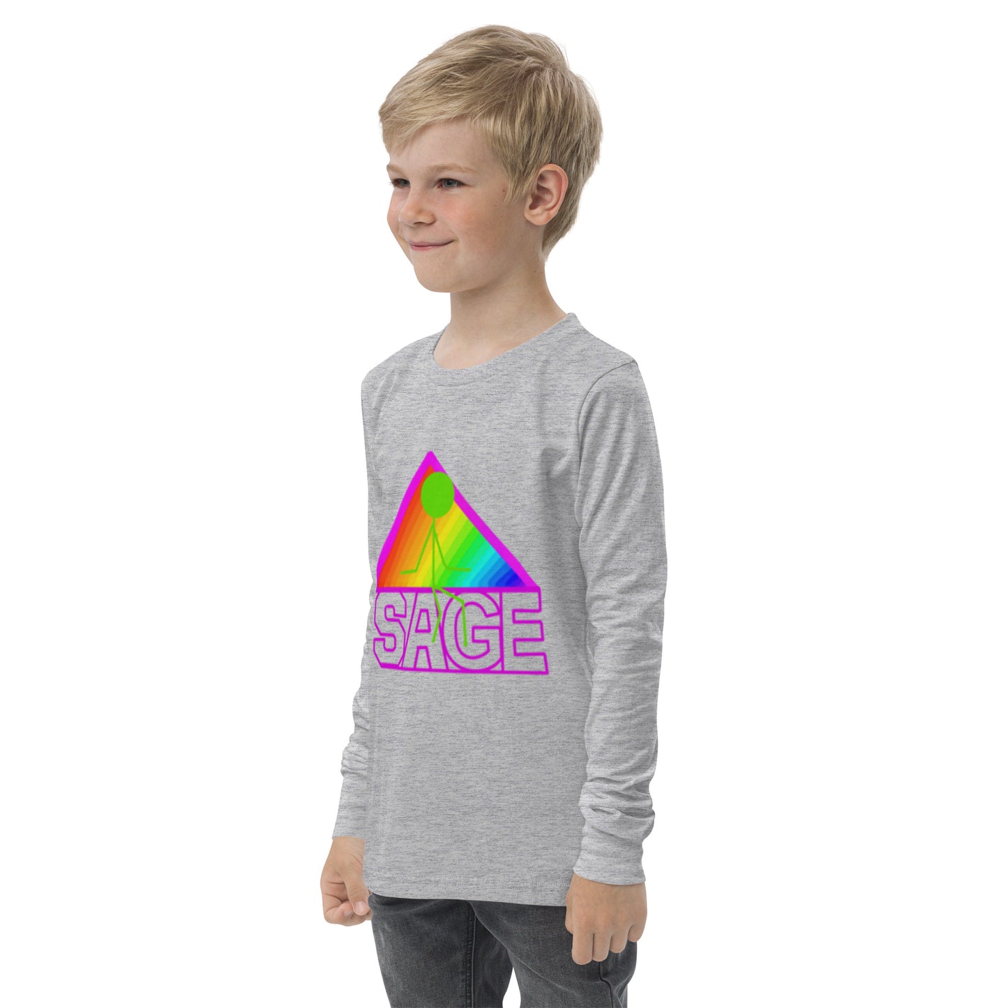 Youth long sleeve sage tee