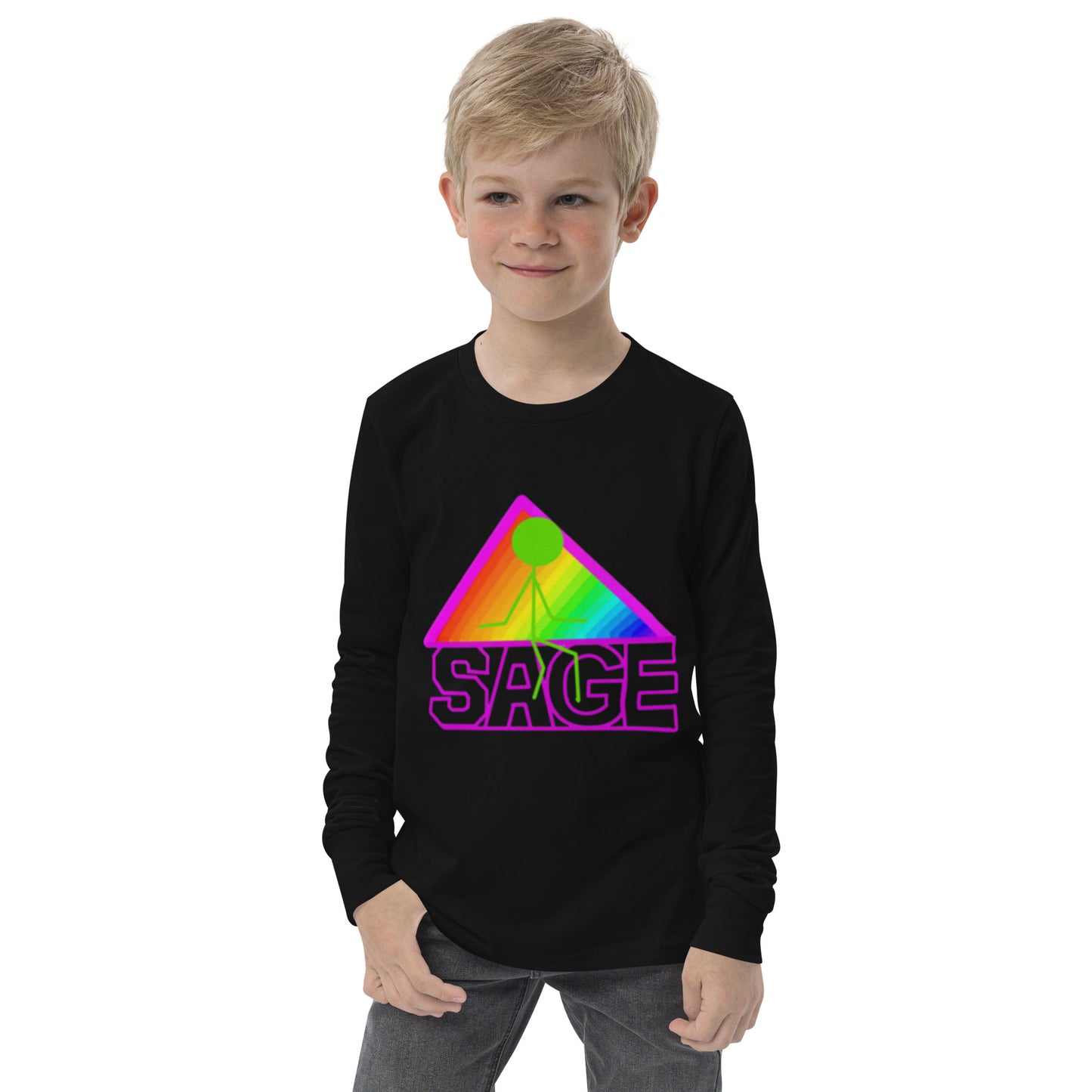 Youth long sleeve sage tee