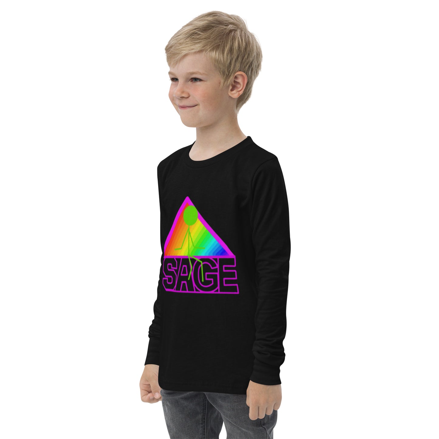 Youth long sleeve sage tee