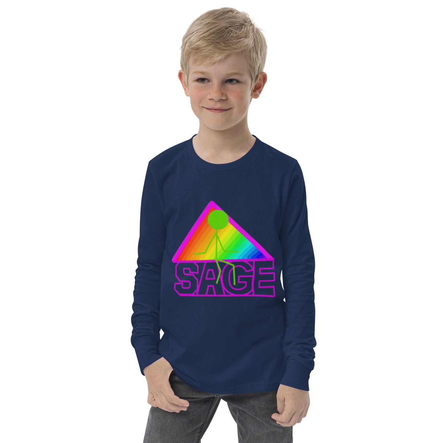 Youth long sleeve sage tee