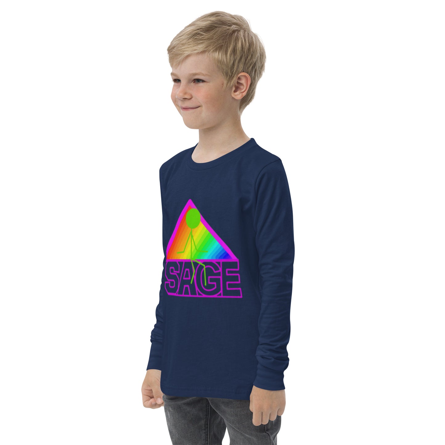 Youth long sleeve sage tee