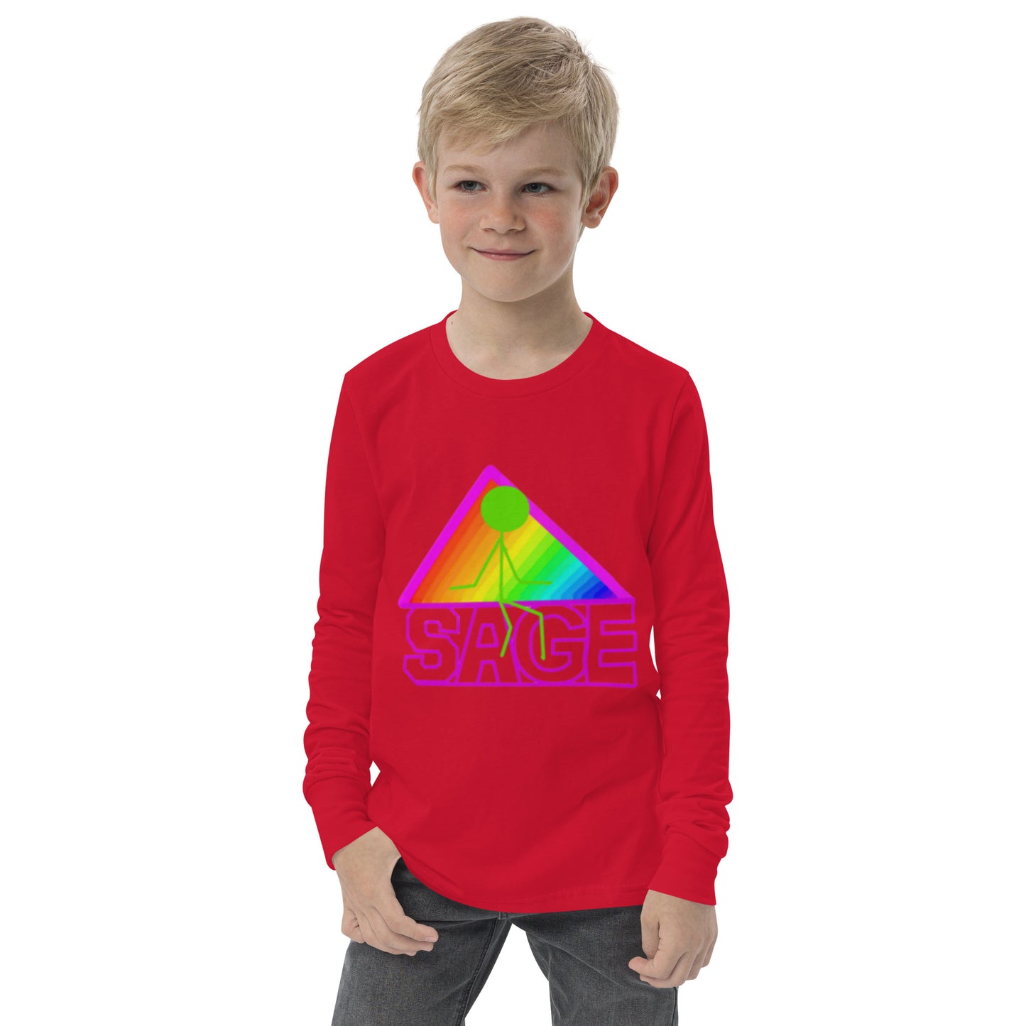 Youth long sleeve sage tee