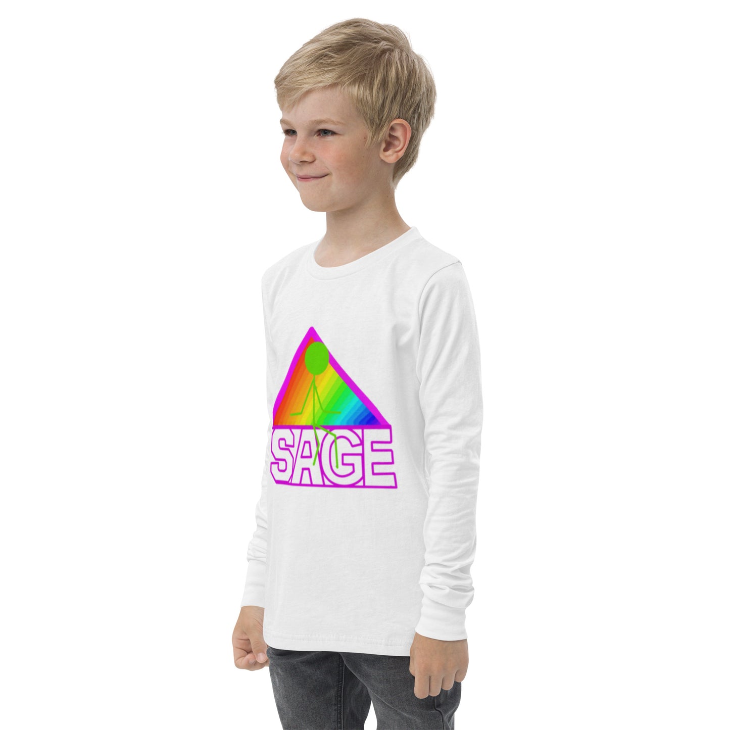 Youth long sleeve sage tee